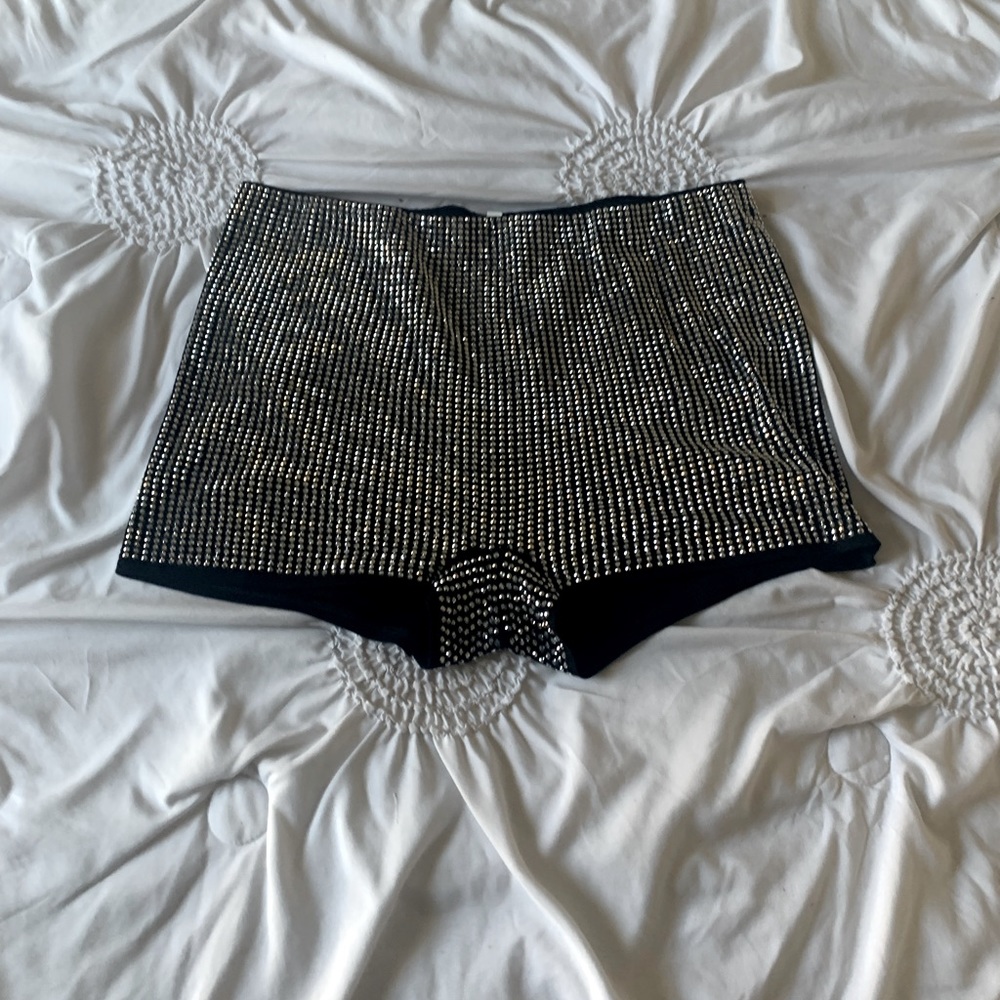 Studded mini shorts
